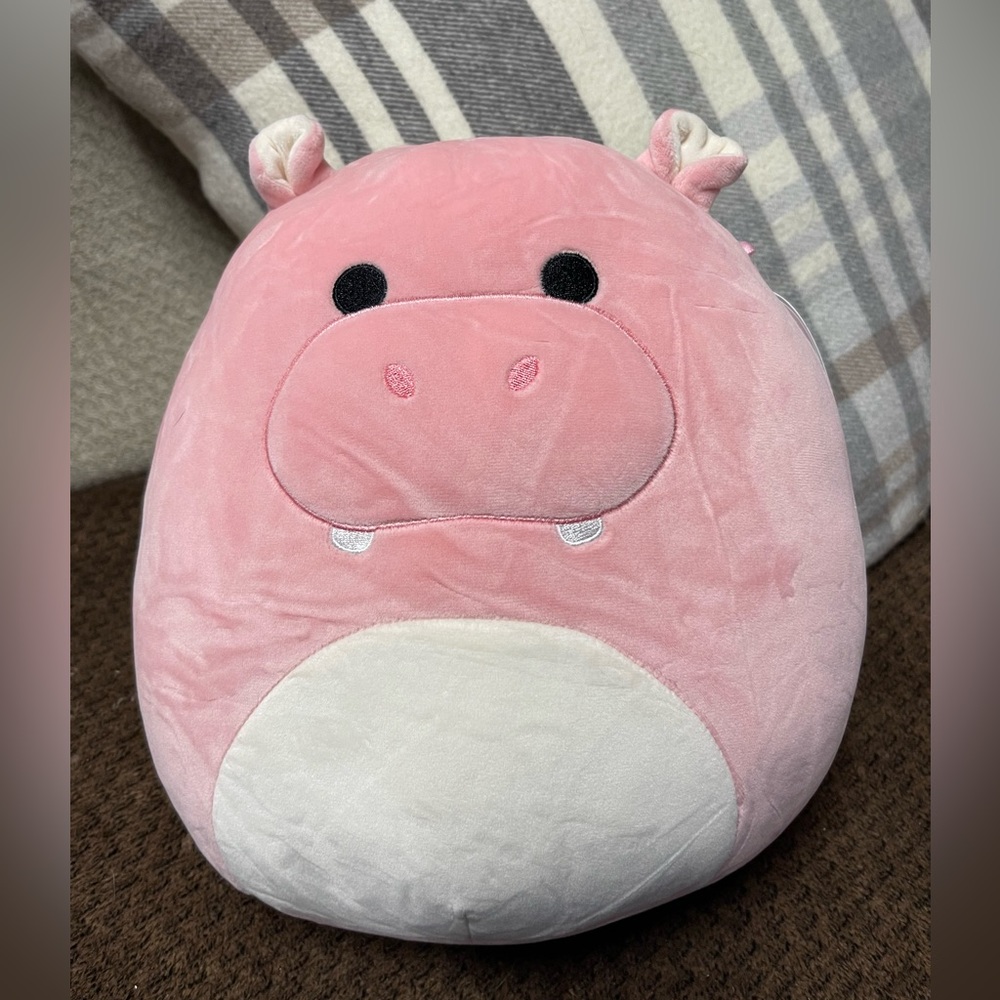 NWT squishmallow “Ridelle” 11” pink hippo squish
